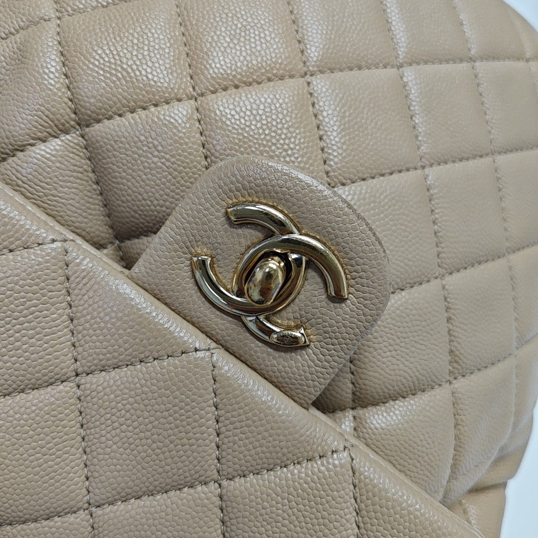 URBAN SPIRIT Quilted Grained Calfskin Beige