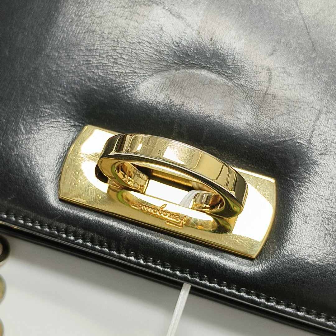 Calfskin Shoulder Bag Black