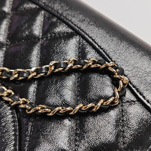 CHANEL 31 Quilted Waxed Cafskin Black