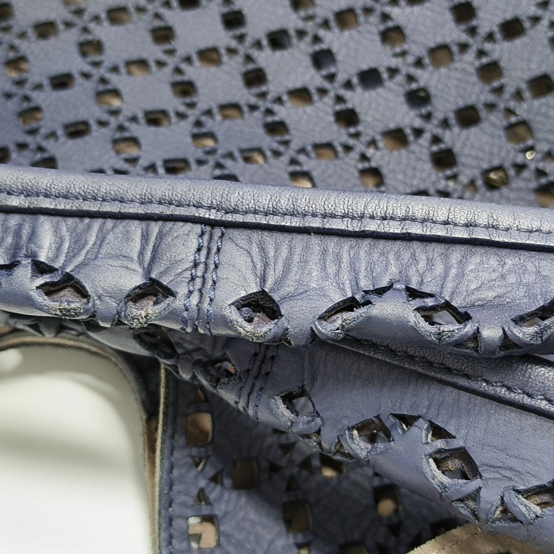 Calfskin Top Handle Bag Blue