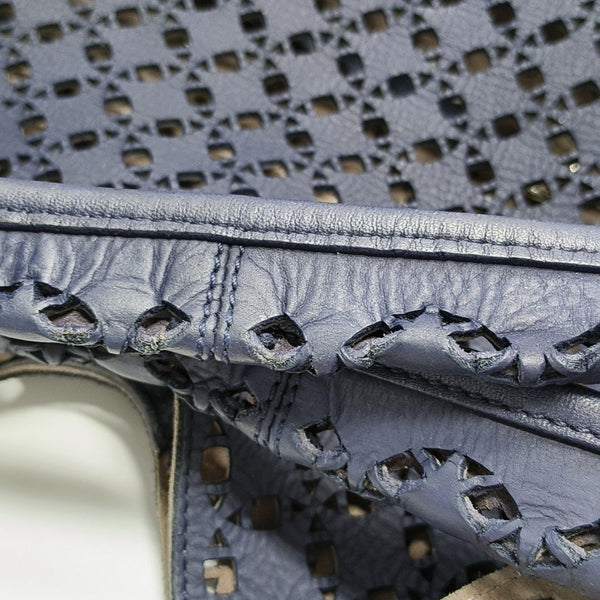 Calfskin Top Handle Bag Blue