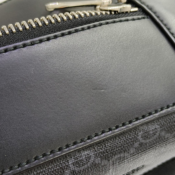 Monogram Coated Canvas Backpack Black