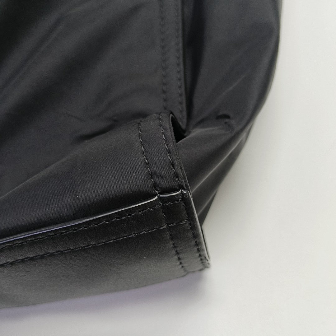 Nylon Top Handle Bag Black