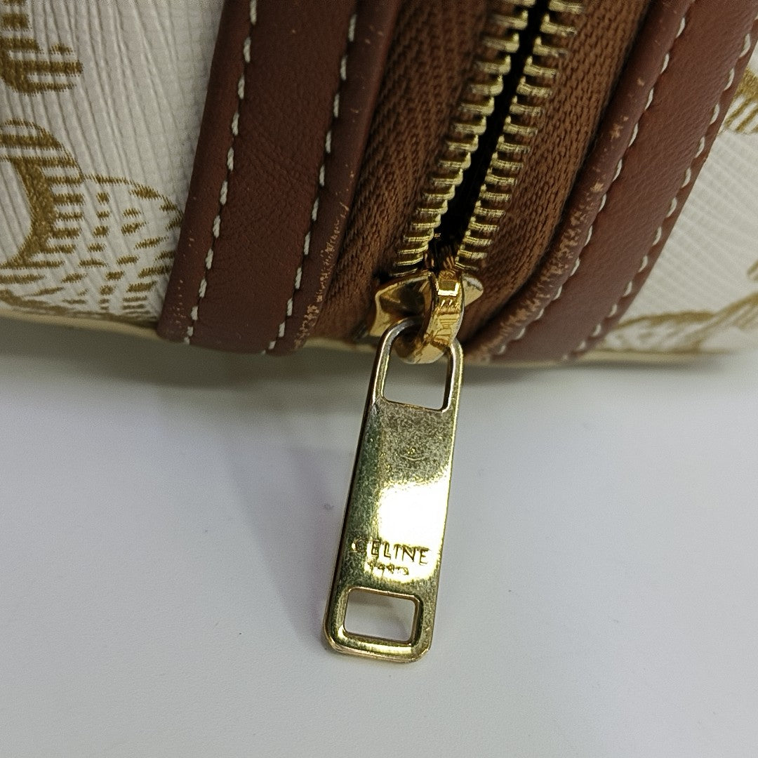 Calfskin Shoulder Bag Brown