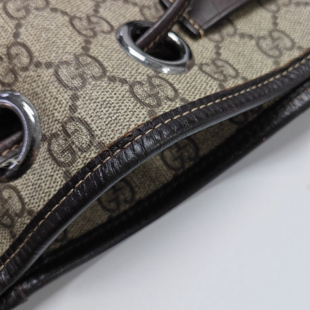 Monogram Coated Canvas Backpack Beige