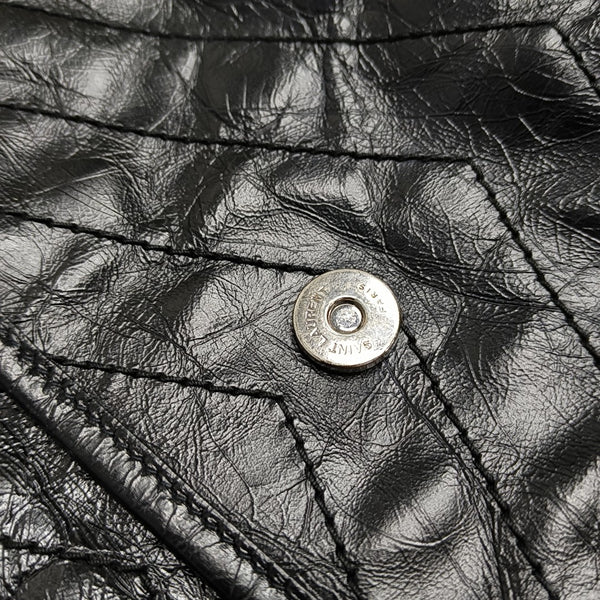 NIKI Medium Chevron Calfskin Black