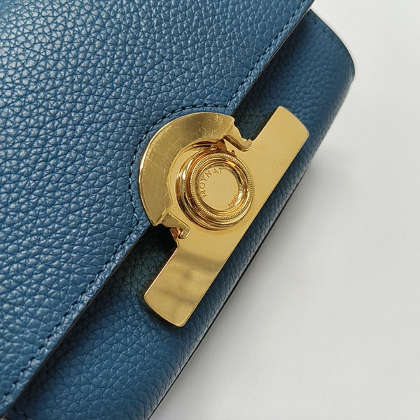 Calfskin Shoulder Bag Mini Blue