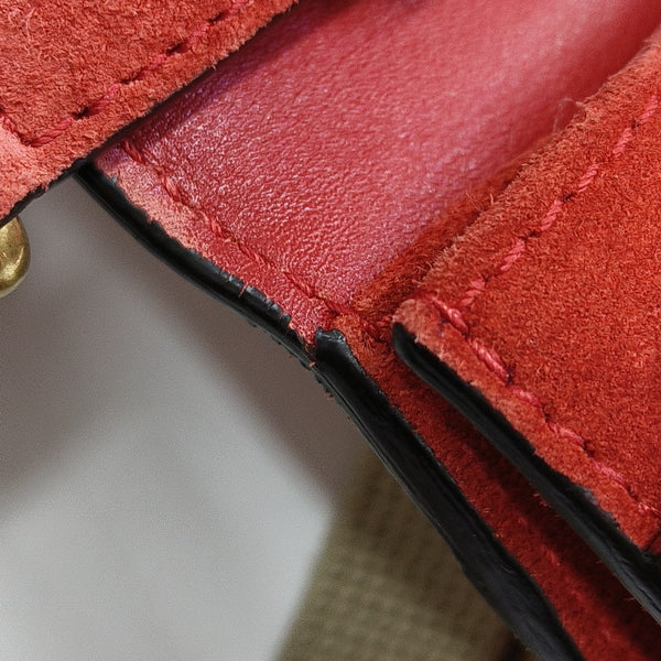 Suede Shoulder Bag Red