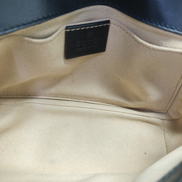 GG Marmont Small Quilted Calfskin Black