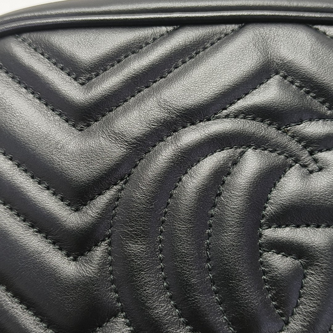 GG Marmont Small Quilted Calfskin Black