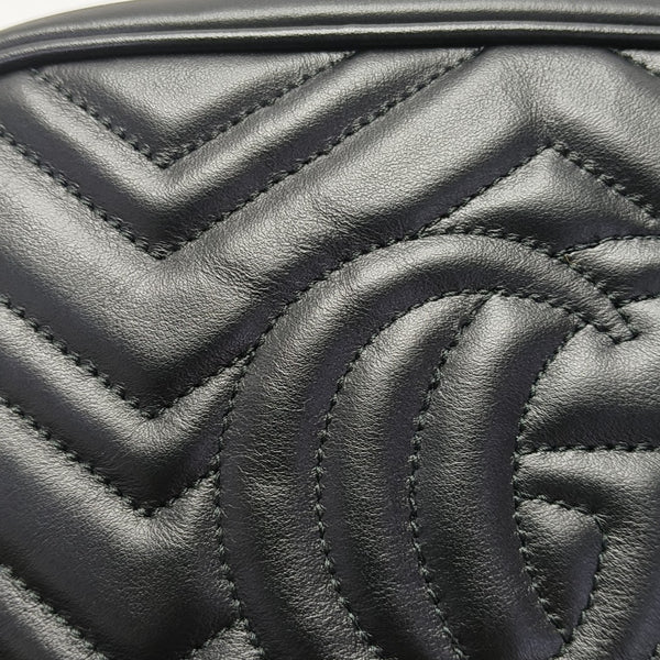 GG Marmont Small Quilted Calfskin Black