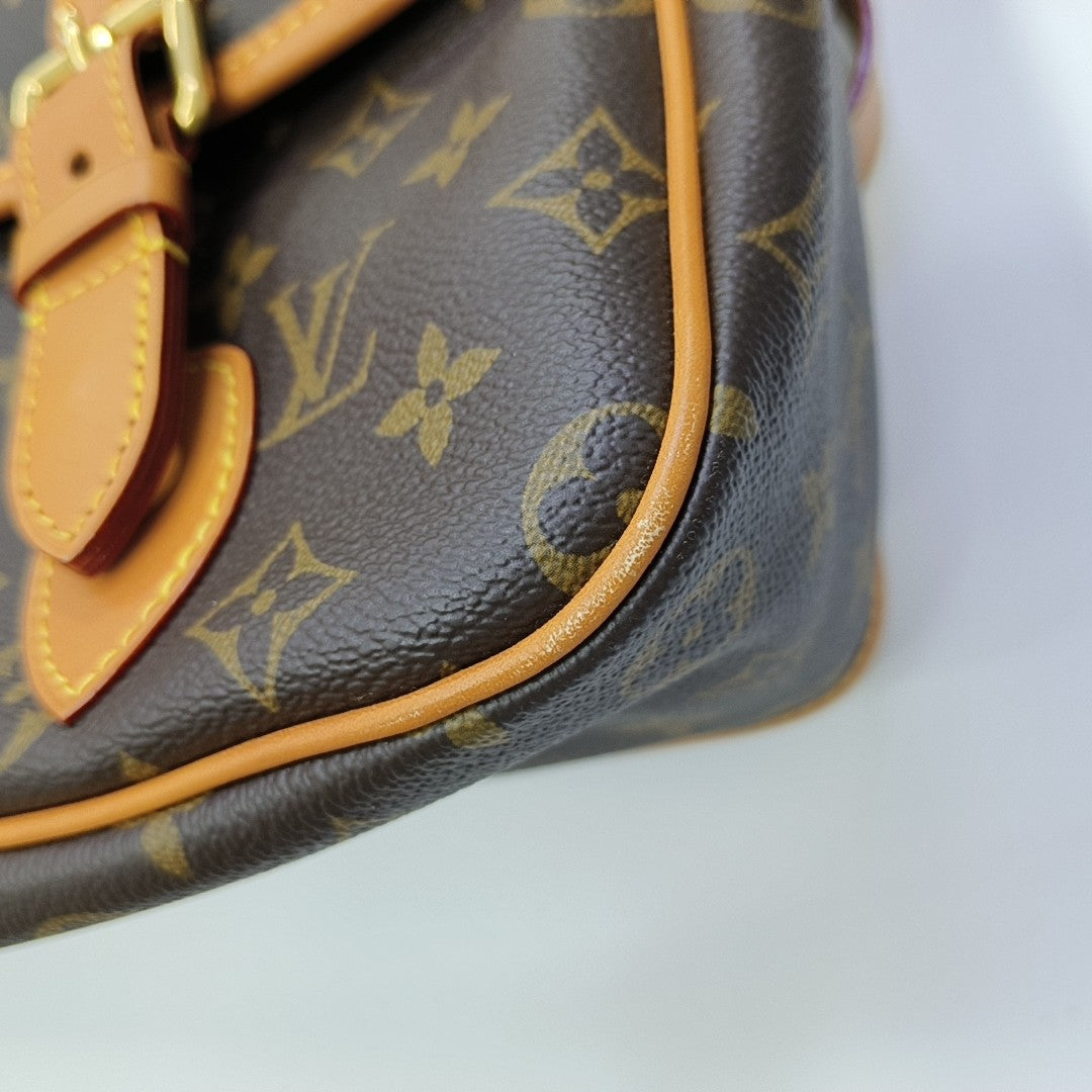 SATCHEL Monogram Coated Canvas Brown