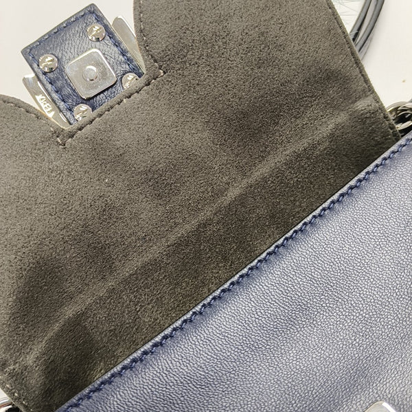 Baguette Micro Calfskin Blue