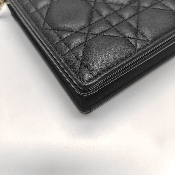 Lady Dior Small Cannage Lambskin Black