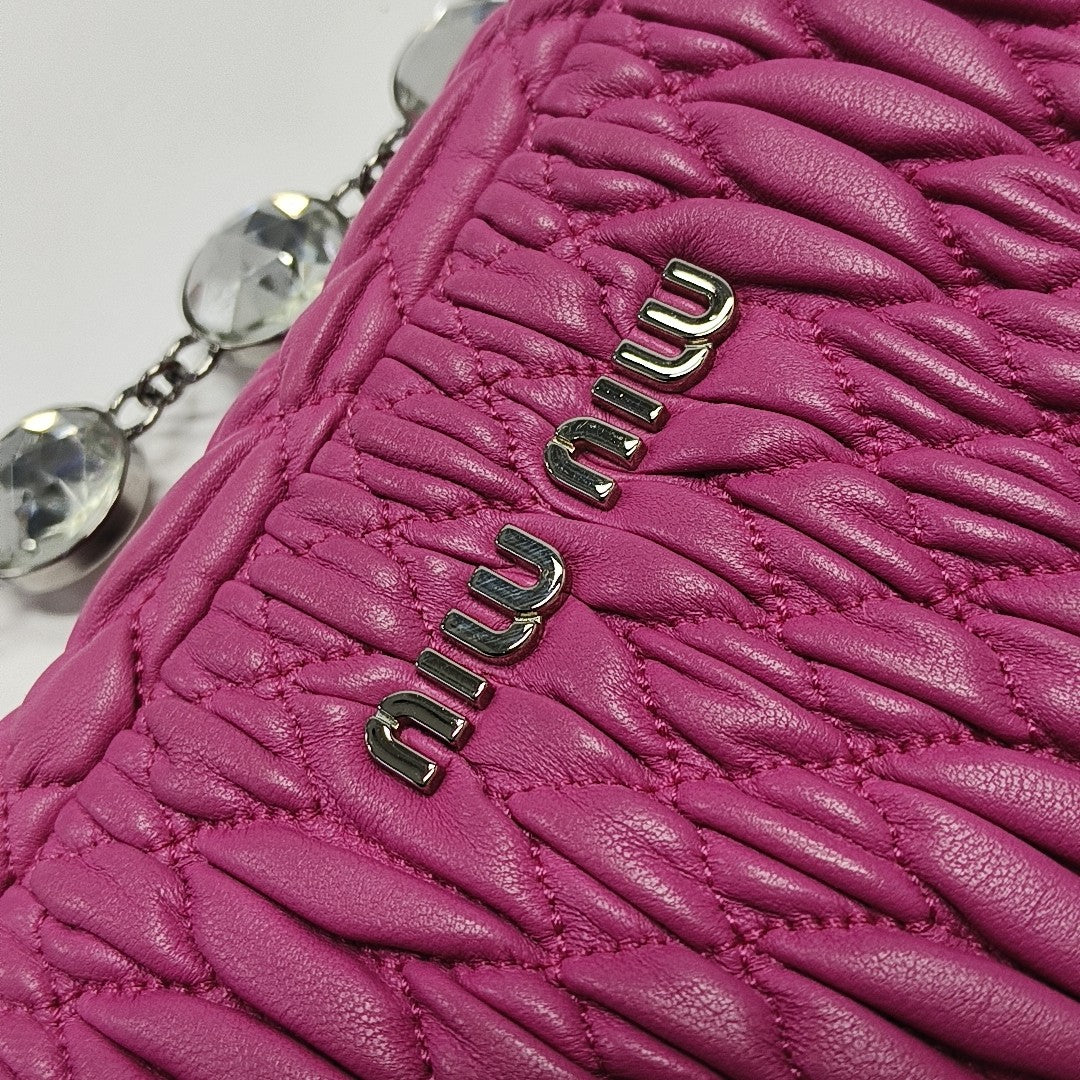 Crystal Quilted Lambskin Red