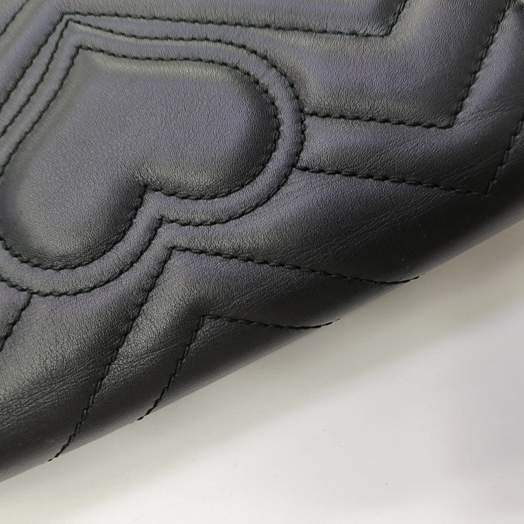 GG Marmont Super Mini Quilted Calfskin Black