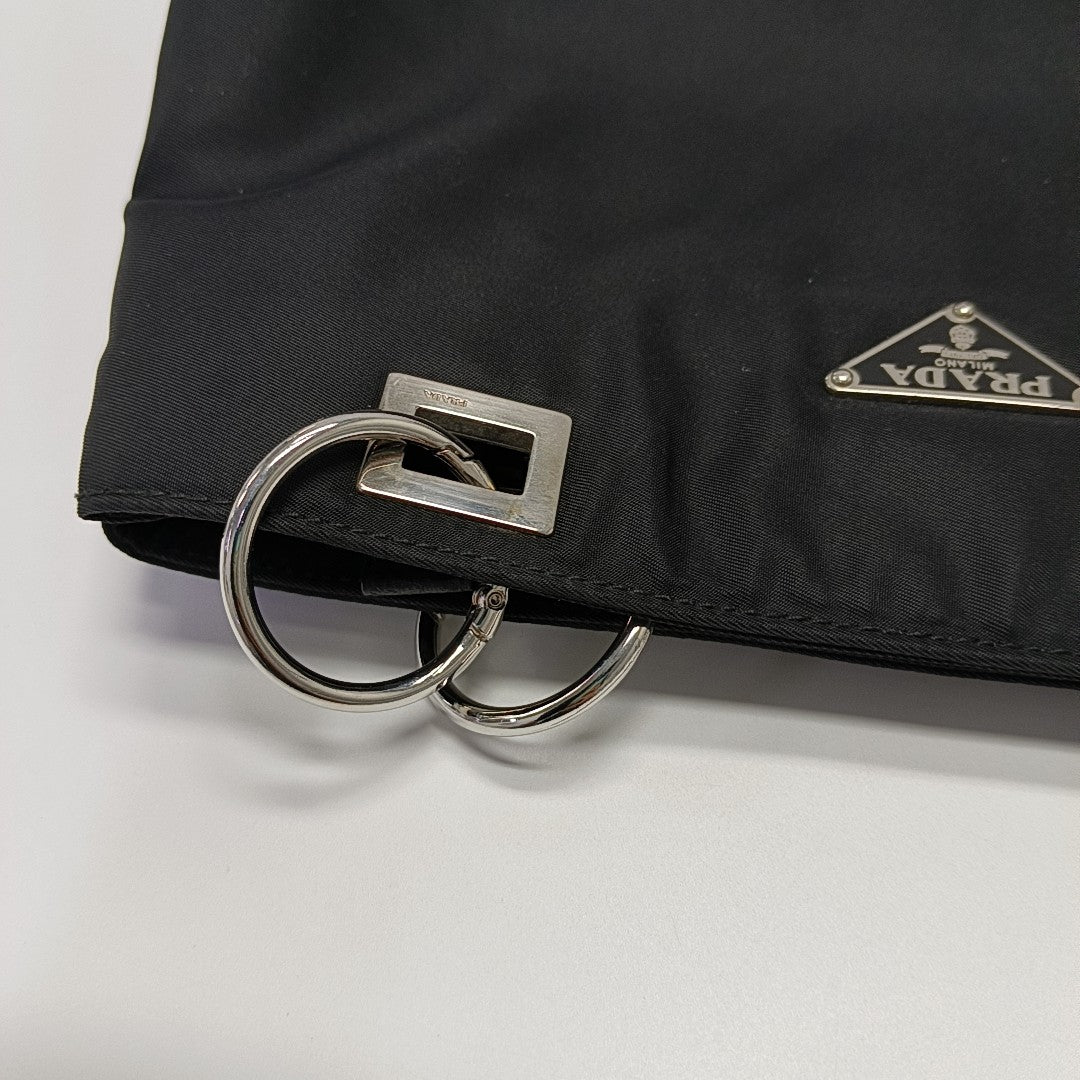 Nylon Shoulder Bag Black