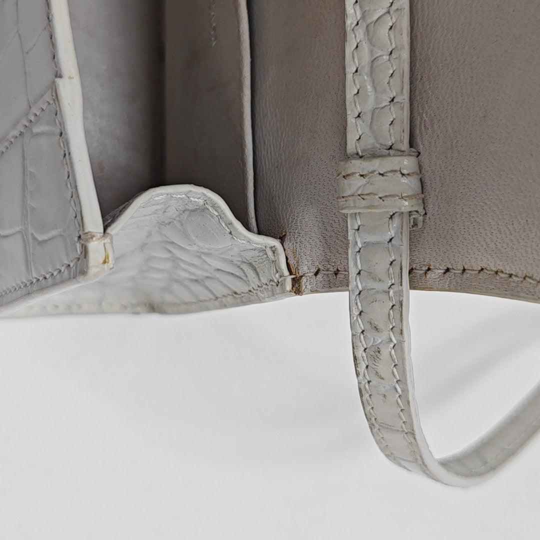 Hourglass Mini Calfskin White