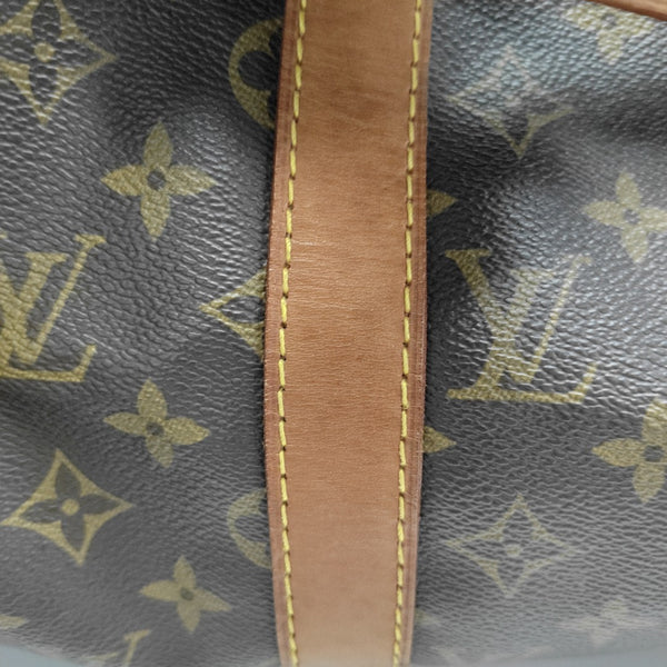 KEEPALL 60 Monogram Coated Canvas Brown