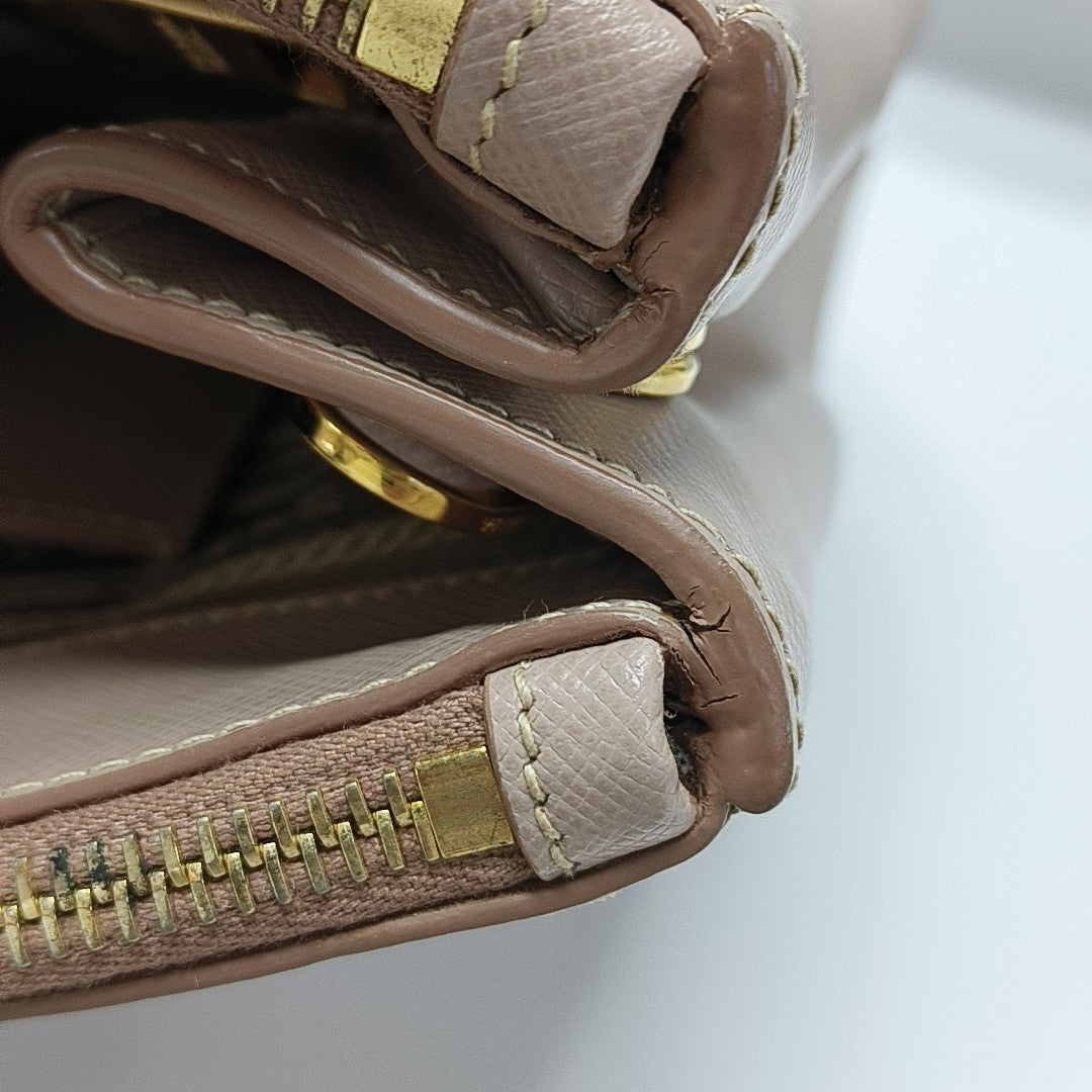 Galleria Large Saffiano Calfskin Pink