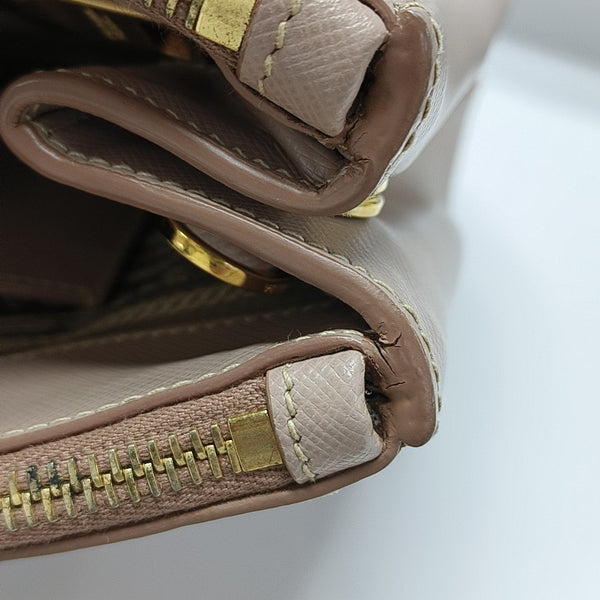 Galleria Large Saffiano Calfskin Pink