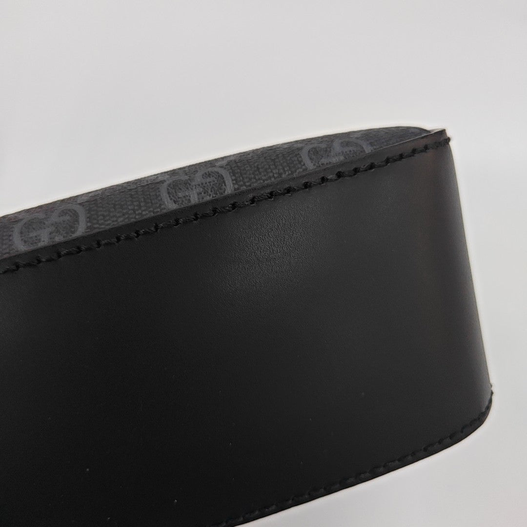 Monogram Coated Canvas Shoulder Bag Black