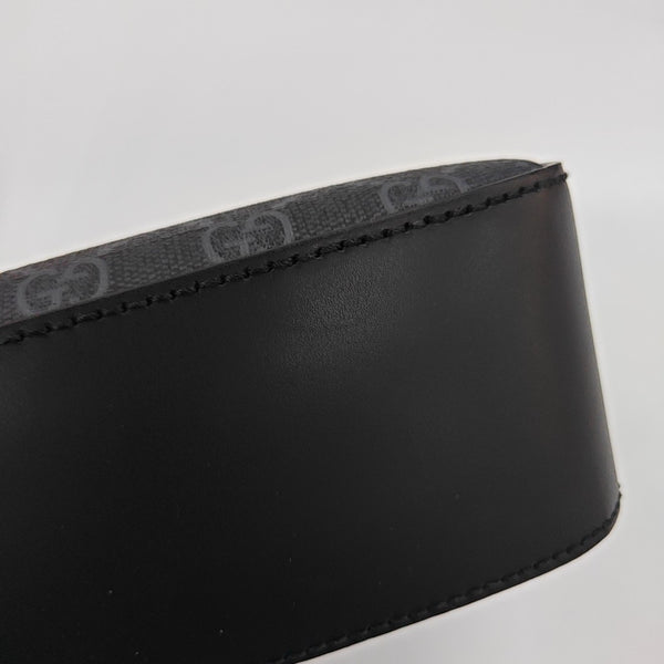 Monogram Coated Canvas Shoulder Bag Black