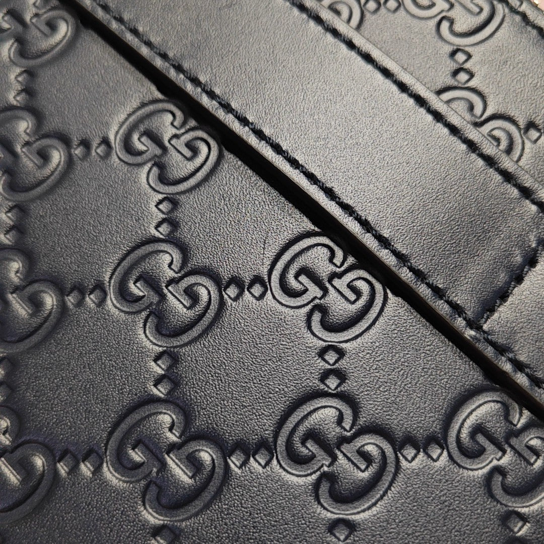 Signature Monogram Calfskin Blue