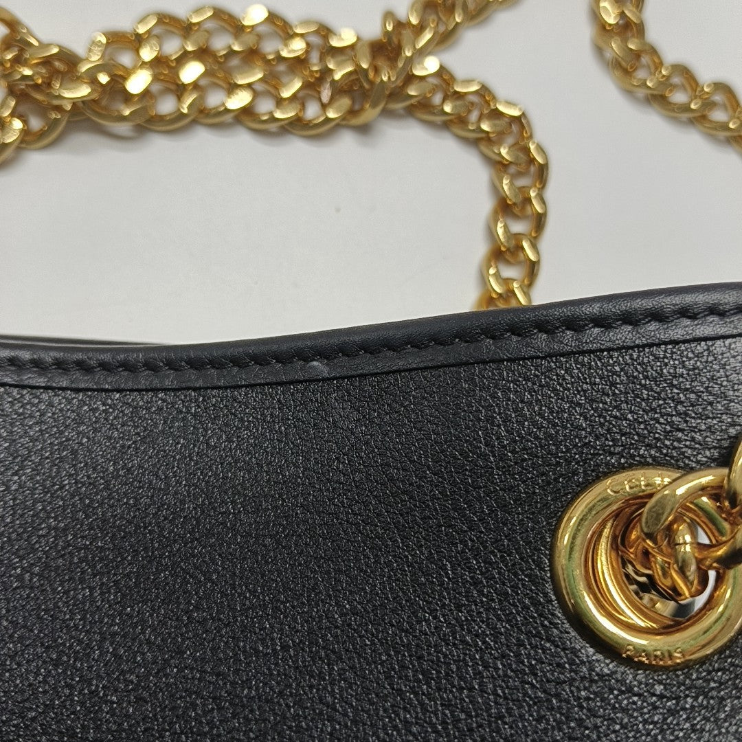 Calfskin Shoulder Bag Black