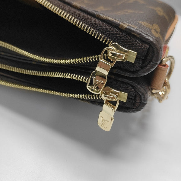 LIV POCHETTE Monogram Coated Canvas Brown