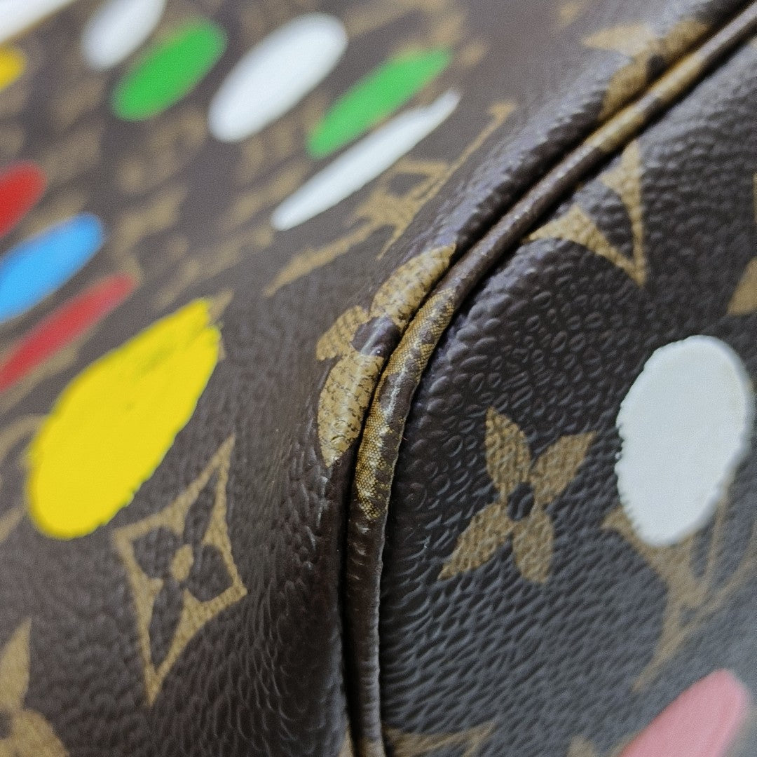 NEVERFULL MM Monogram Coated Canvas Brown