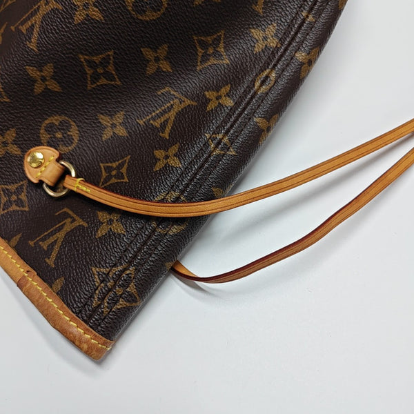 NEVERFULL MM Monogram Coated Canvas Brown