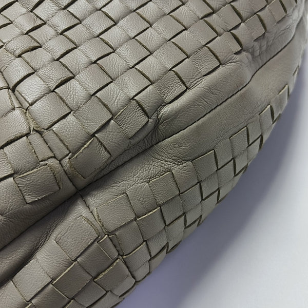 Lambskin Top Handle Bag Gray