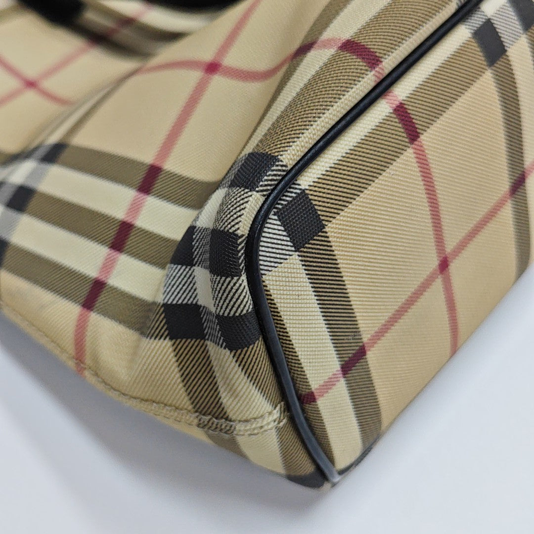 Coated Canvas Tote Bag Beige