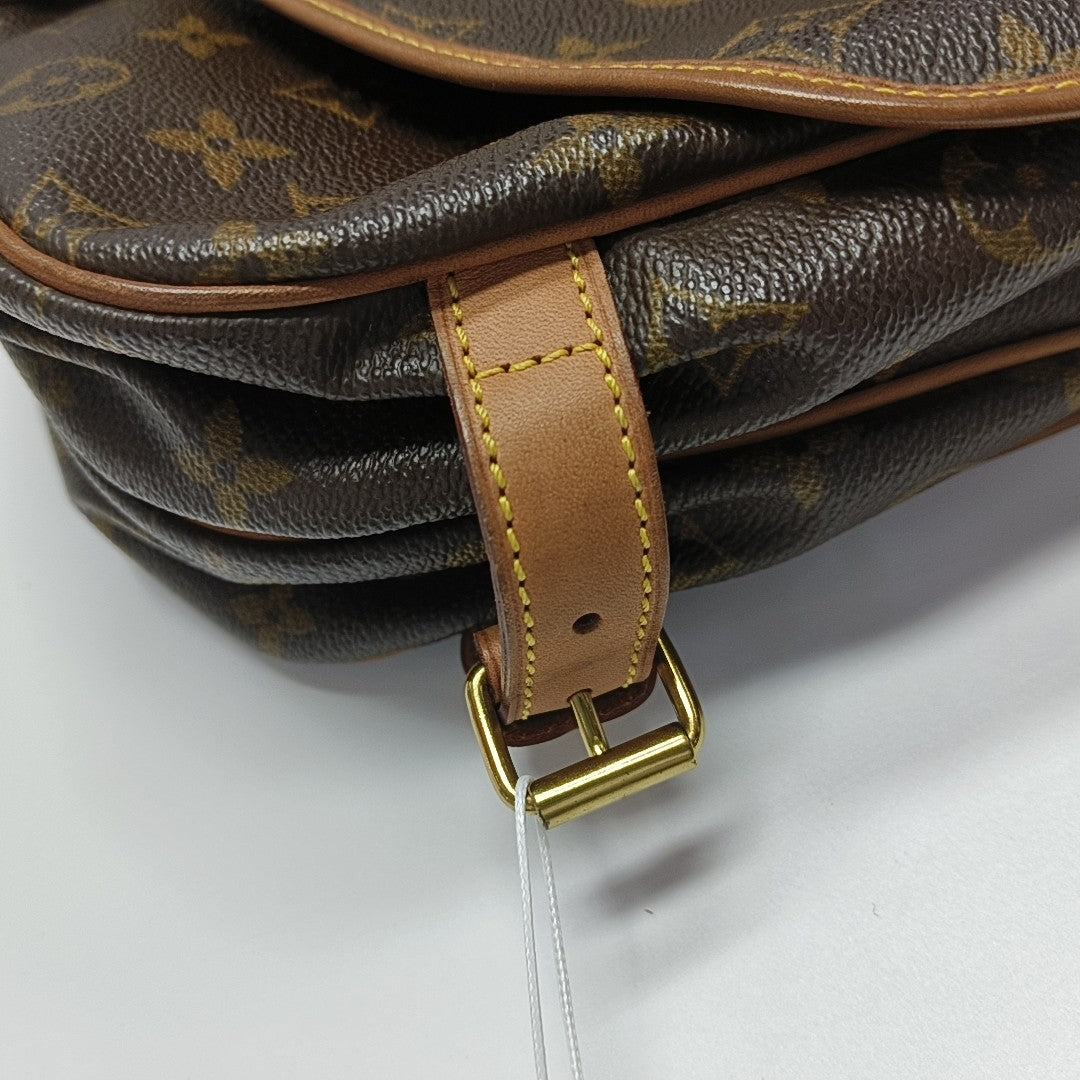 SAUMUR 30 Monogram Coated Canvas Brown