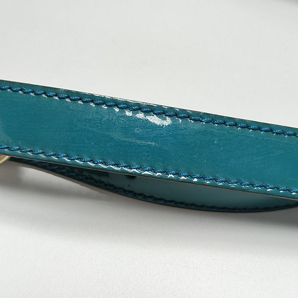 Monogram Patent Leather Shoulder Bag Blue