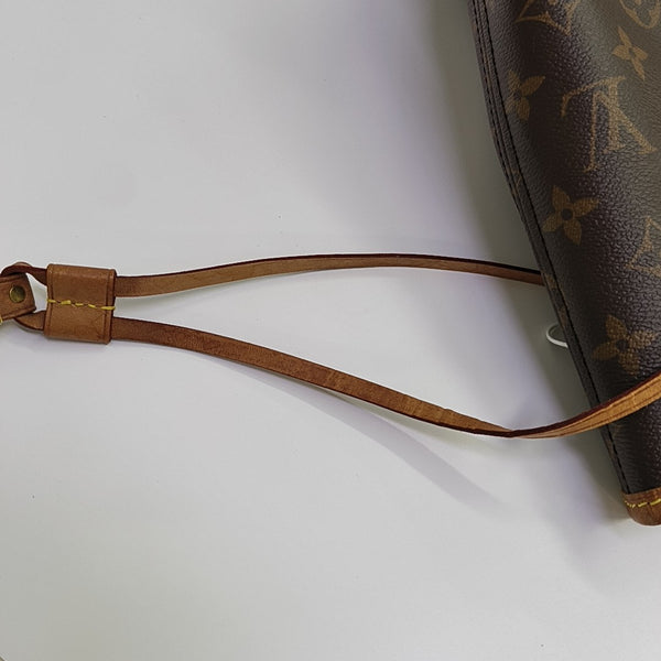 NEVERFULL MM Monogram Coated Canvas Brown