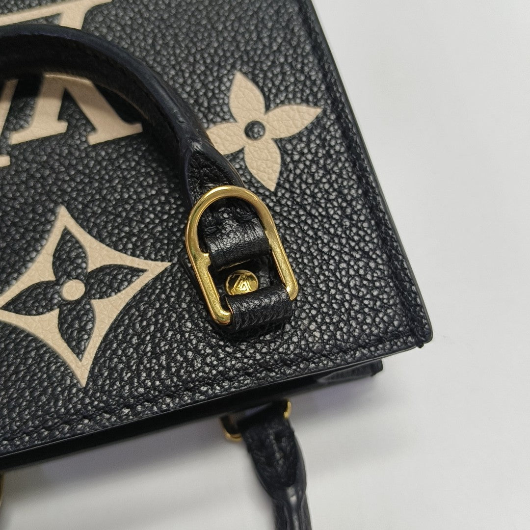 SAC PLAT Mini Monogram Calfskin Black