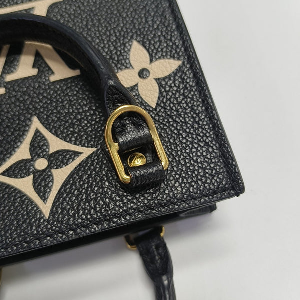 SAC PLAT Mini Monogram Calfskin Black