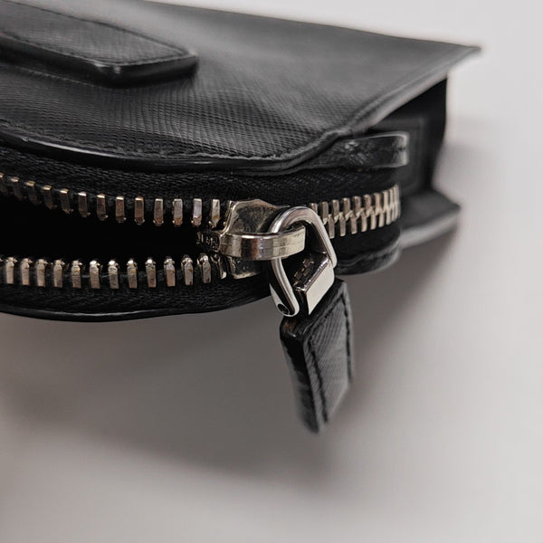 Saffiano Calfskin Clutch Black