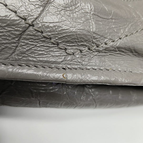 NIKI Medium Chevron Calfskin Gray