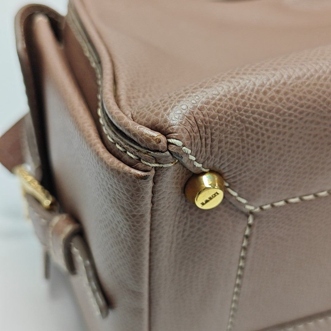 Calfskin Top Handle Bag Beige