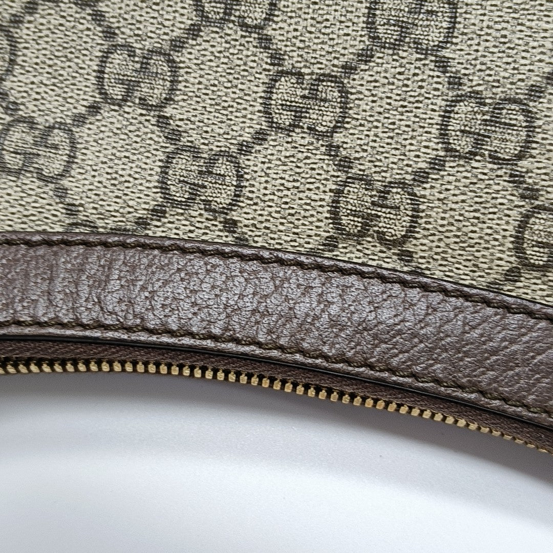 Ophidia Small Monogram Coated Canvas Beige