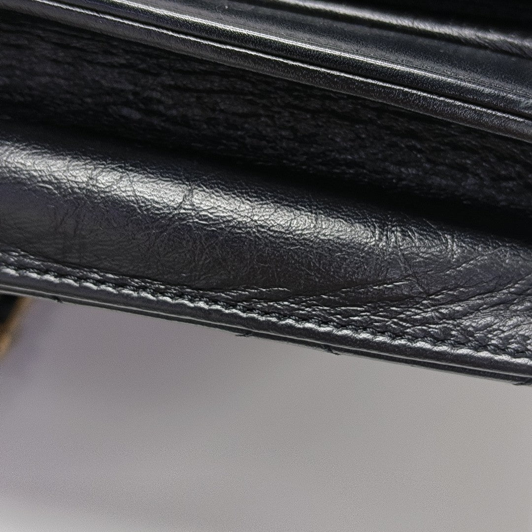 Quilted Calfskin Shoulder Bag Black