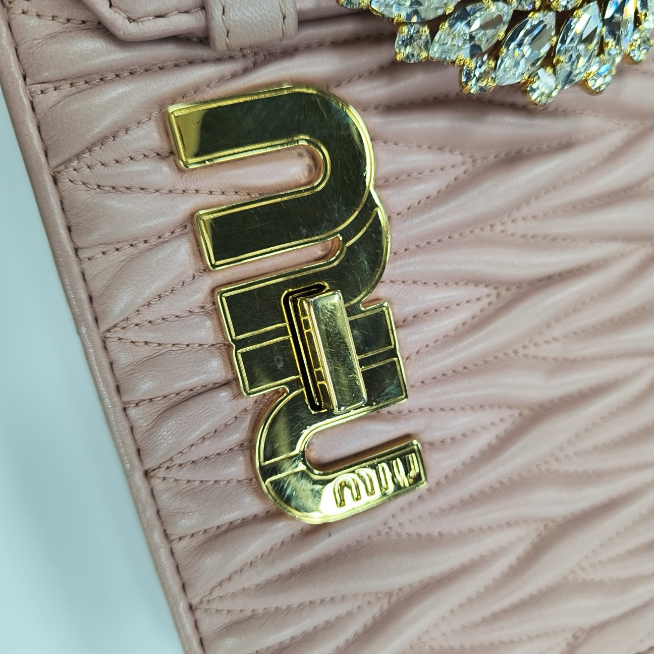 My Miu Quilted Lambskin Pink