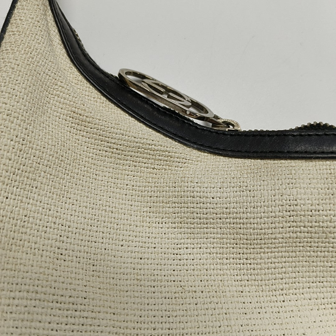 Fabric Top Handle Bag White