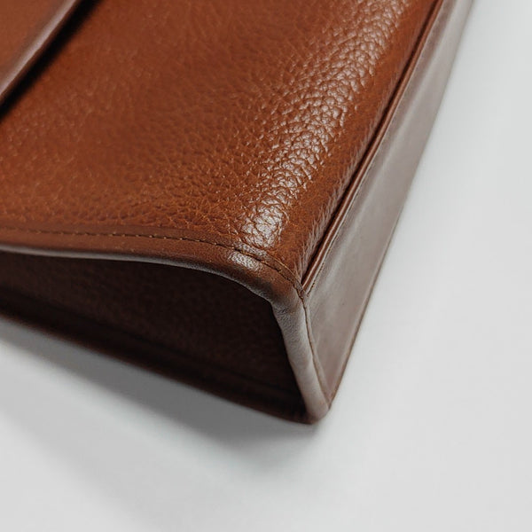 Calfskin Top Handle Bag Brown