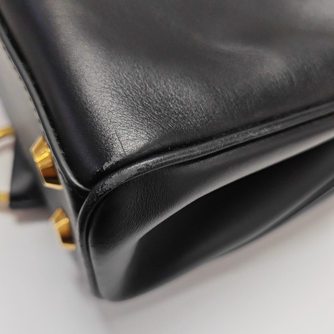 Calfskin Shoulder Bag Mini Black