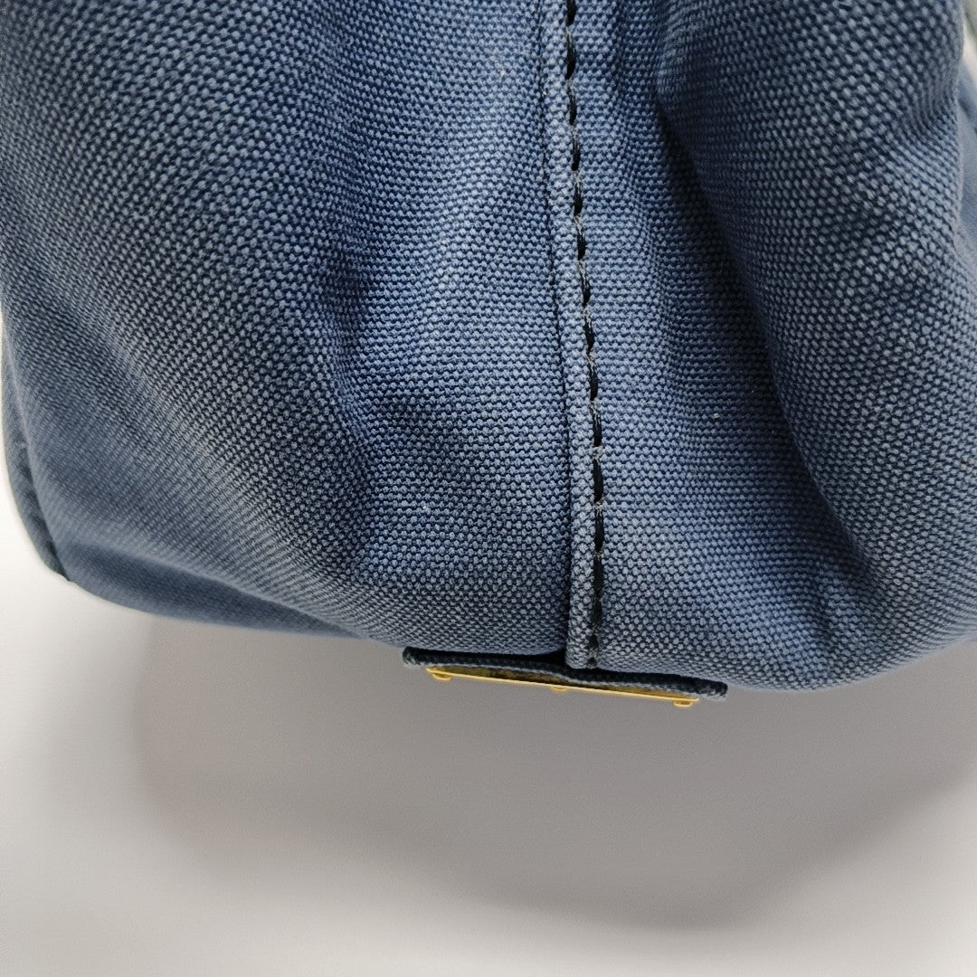 Denim Quilted Canvas Blue