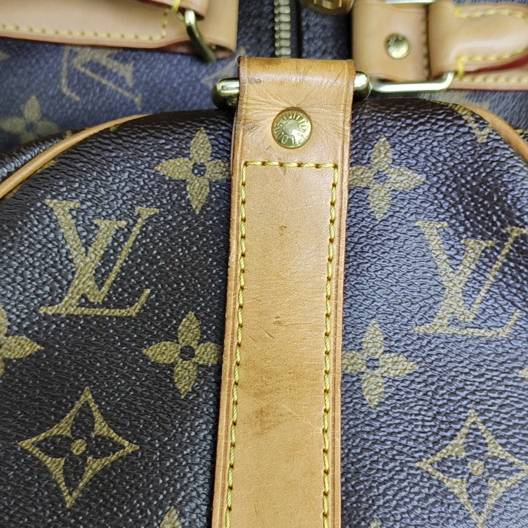 KEEPALL 45 Monogram Coated Canvas Brown